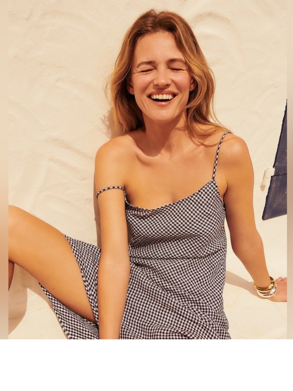 J. Crew Gwyneth slip dress in gingham linen Sz 18 - Picture 6 of 10